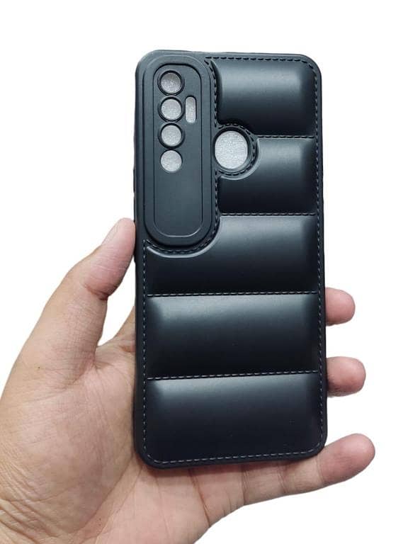 Tecno Spark 7 Pro Back Cover Soft Puffer Down Jacket Case