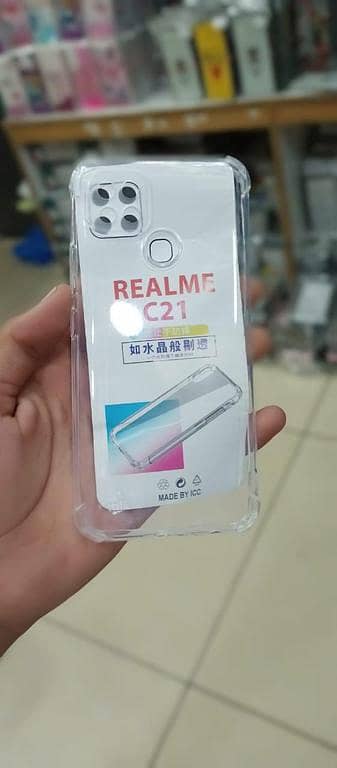Realme_ C21 Shockproof Airbag Silicone Bumper Corner Anti Shock Back Cover Case