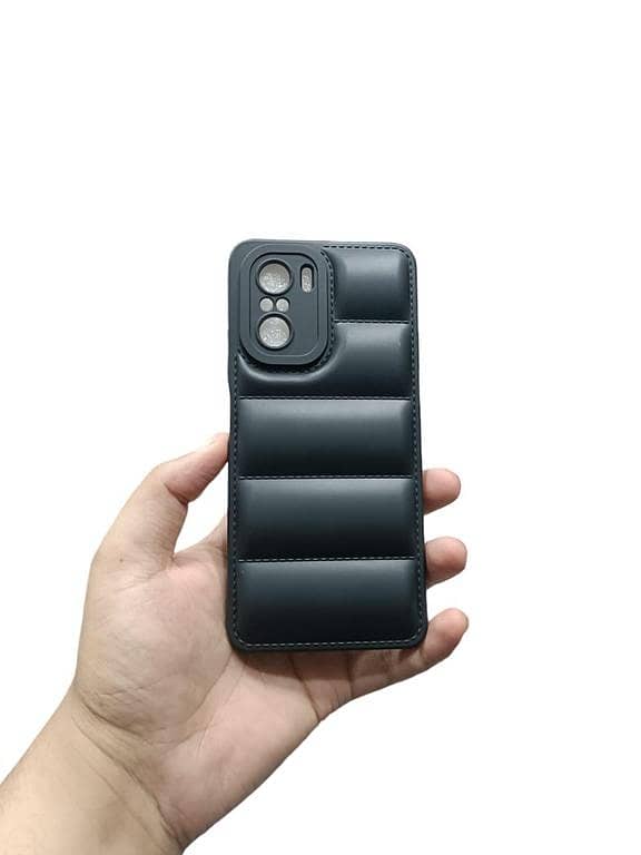 Poco F3 Back Cover Soft Puffer Down Jacket Camera Protection Phone Case