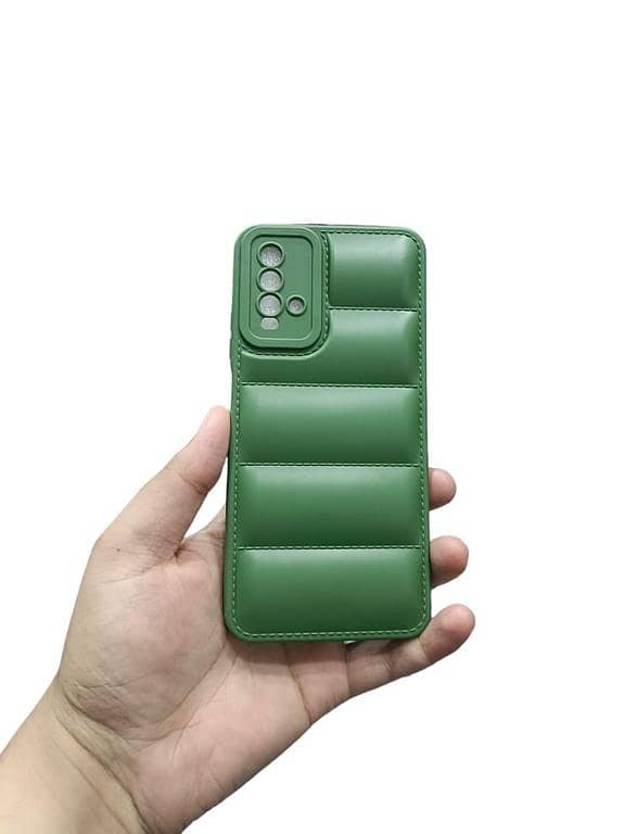 Redmi 9T Back Cover Soft Premium Puffer Down Jacket Camera Protection Phone Case