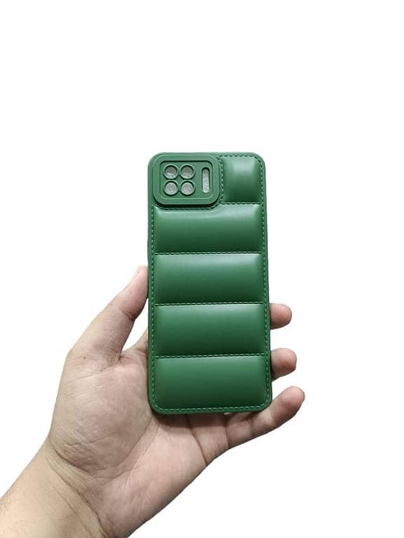 OPPO F17 Back Cover Soft Puffer Down Jacket Camera Protection Phone Case