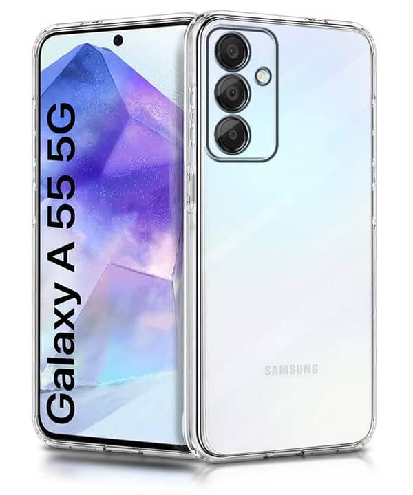 Samsung Galaxy A55 5G Back Cover Soft Dust Plug transparent TPU Camera Protection Shockproof Phone Case Samsung Galaxy A55 5G