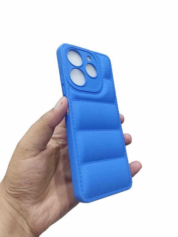 Tecno Spark 10 Pro Soft Puffer Down-Jacket Matt Back Case Cover