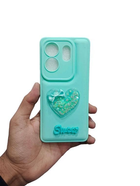 Infinix Zero 30 4G Cover Soft Heart Glitter Camera Protection Beautiful Girl Phone Case
