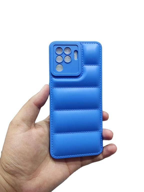 OPPO F19 Pro Back Cover Soft Puffer Case Camera Protection Phone Case