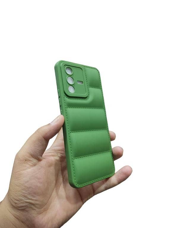 Vivo V23 5G ( V23 5G ) Soft Puffer Down Jacket Camera  Protection Phone Case Matte Scrub Shockproof Back Cover