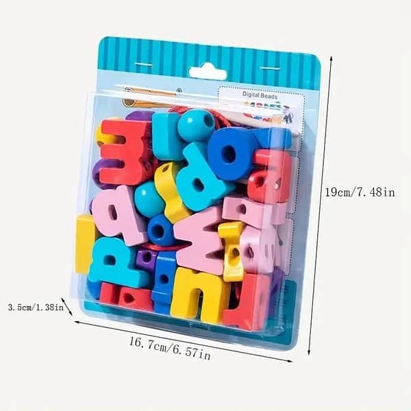 Educational Toy Set with Capital Letter Beads for Kids