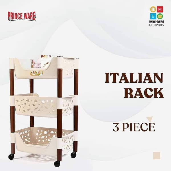 Multipurpose Italian Rack with Wheels (3 Steps)