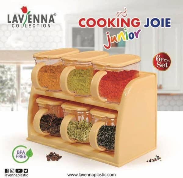 Lavenna Spice Rack 6 in 1 (Transparent Boxes)
