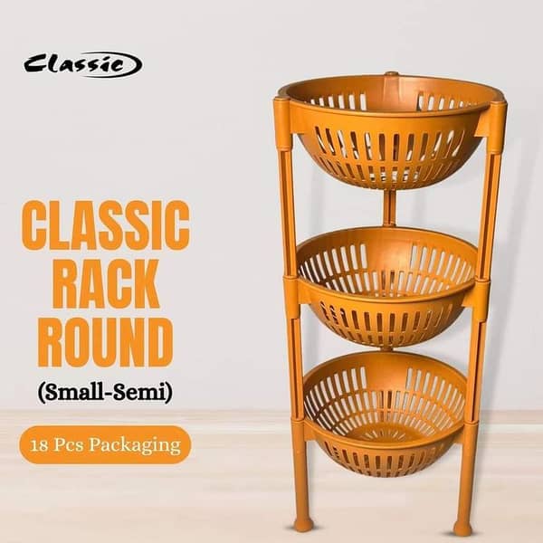 Small Multipurpose Rack For Fruits/Vegetable (Round)