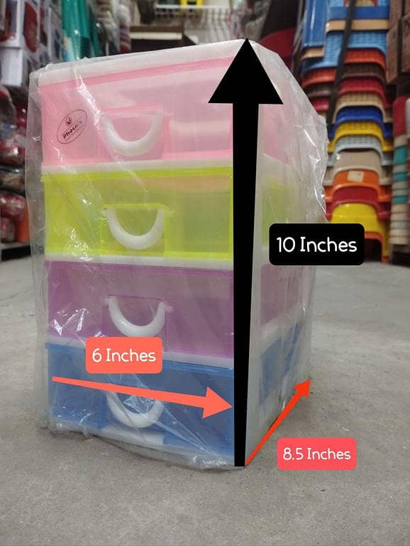Multipurpose Table Drawers (4 Steps) Size: 8.5*6*10 inch