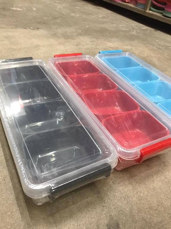 Multipurpose Stack-able Box (with Locks) Having 4 Sections