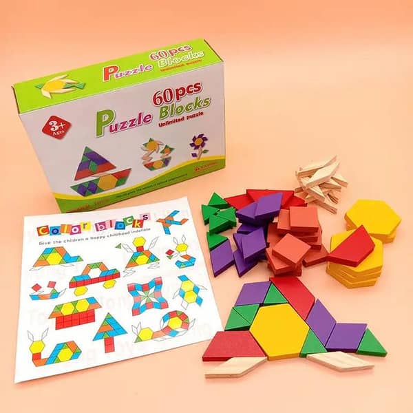 KIds Wooden Puzzle Block 60pcs for Kids