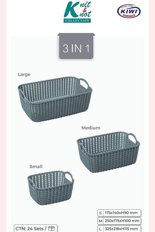 Knit and Knot Basket Set (3 in 1)