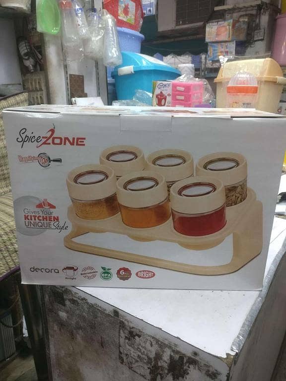 Spice Zone Spice Rack 6 Pcs