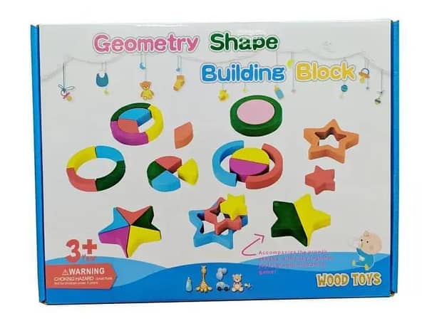 Geometry Shape Building Blocks Kids Learning Education Toys