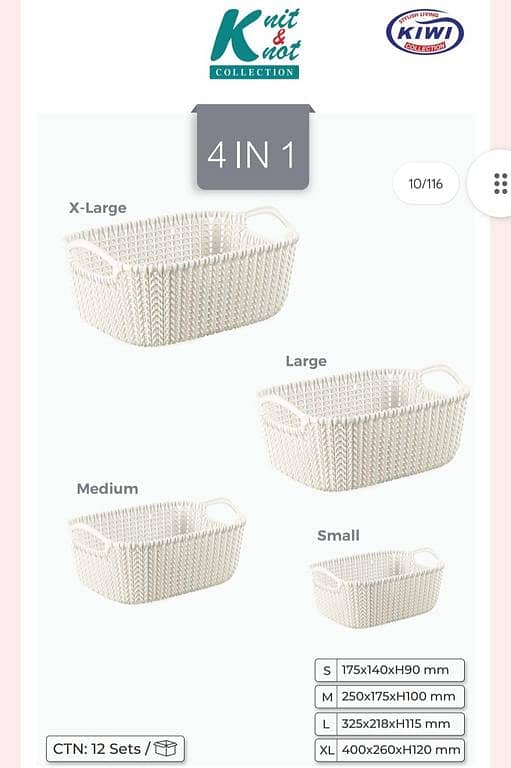 Knit and Knot Basket Set (4 in 1)