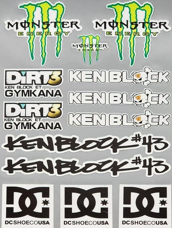 Custom Embossed Style Sticker Sheet for Cars and Bikes - MONSTER