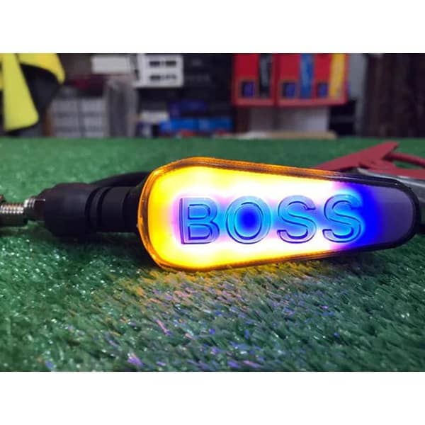 Boss Indicator Audi Running Style With DRL Blue - Yellow 2 Pcs Set