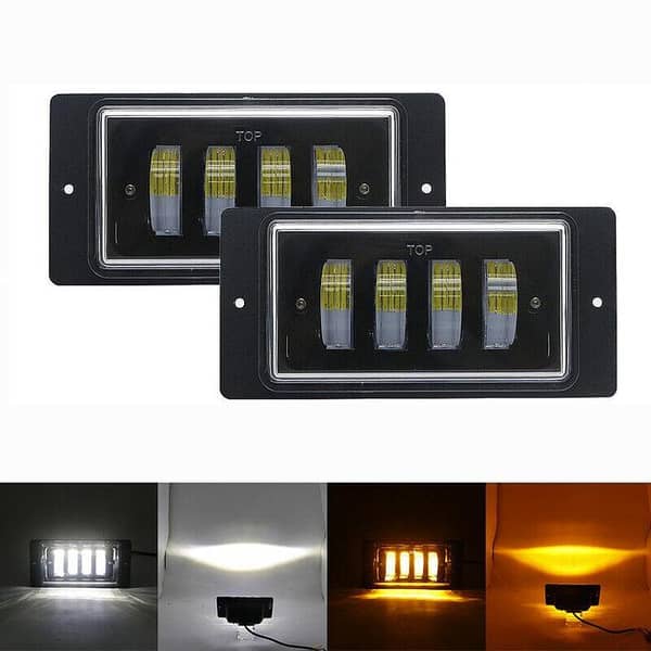 Universal LED Fog Light Car Front Fog light Replacement Auto Lamp DRL Driving Fog Lamp for Car 2 Pc