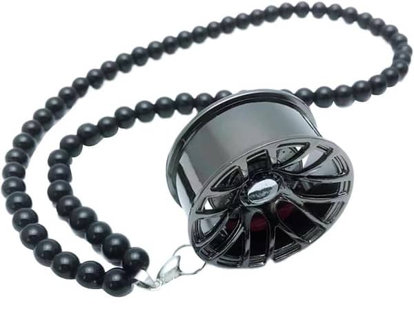 Universal Aluminum Rim Car Hanging Decoration Accessories For Car 1 Pc(Black)