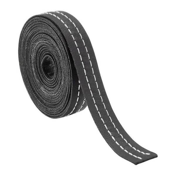 Universal Red Leather Dashboard Trim Sticker for All Cars - 1 Piece (White)