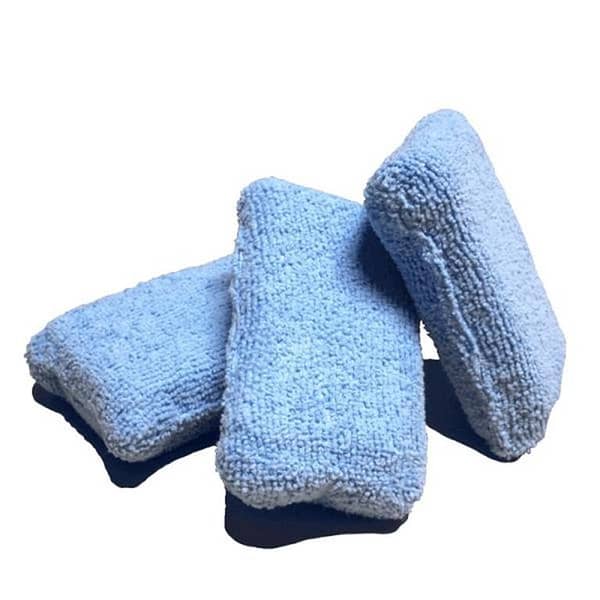 Pack of 4 Microfiber Detailing Sponge Applicators (2 x 4 Inches)