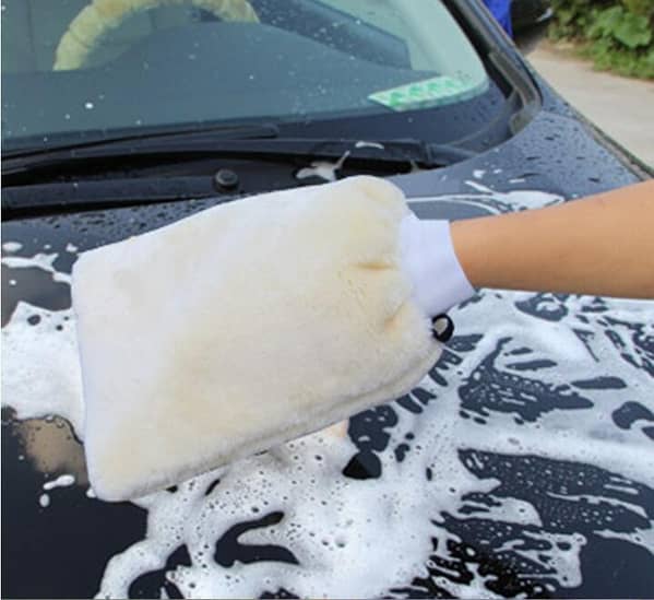 Car Universal Hand Double Wool Glove Cleaner Microfiber