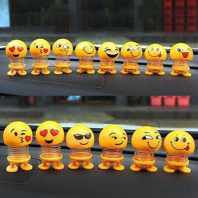 Cute Emoji Car Dashboard Shaking Head Ornaments - Expression Pack Decoration