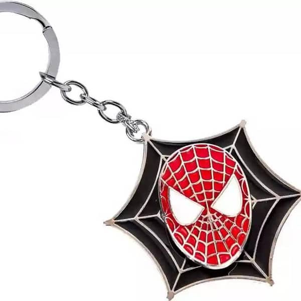 Full Metal Spider Man Spinner Keychain - Original Comic Keychain 1 pcs