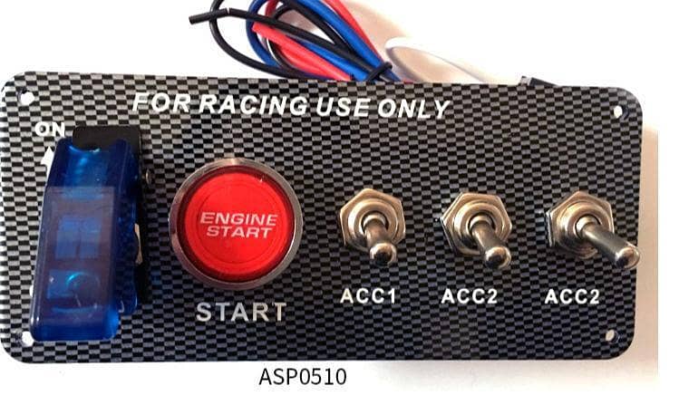Universal LED Toggle Switch Panel 5in1 Multifunctional Ignition Switch Panel LED Indicator Light for Car And Jeep(Red)