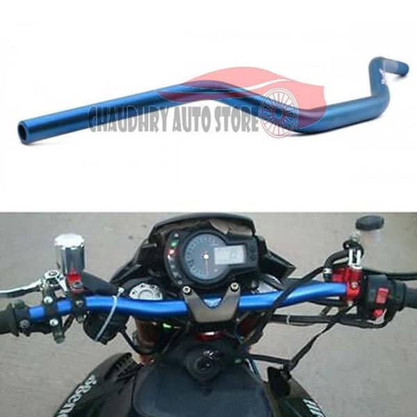 Fat Bar Style Bike Handle Universal Blue