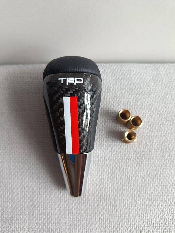Universal TRD Carbon Fiber Shifter Knob for Most Manual and Automatic Vehicles (Black)