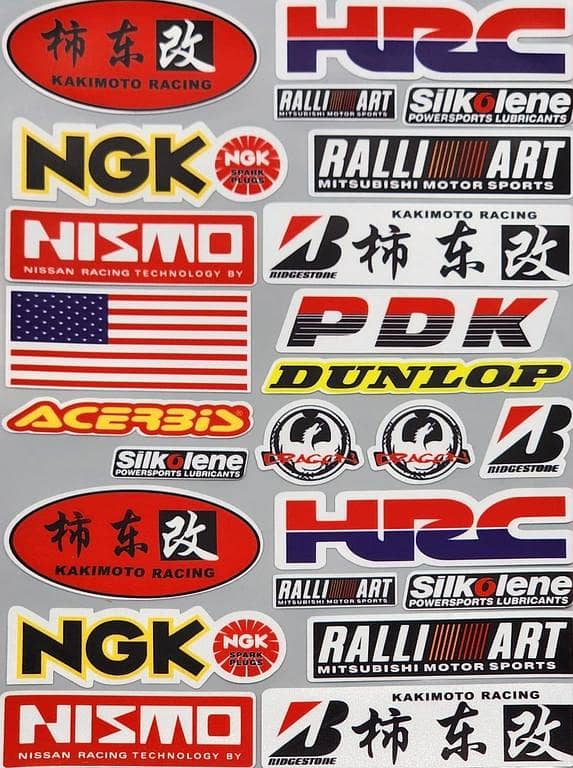 Custom Embossed Sticker Sheet for Cars & Bikes - NISMO/NGK