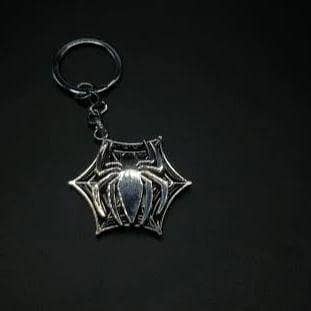Spider Silver Spinner Metal Keychain 1 PCS