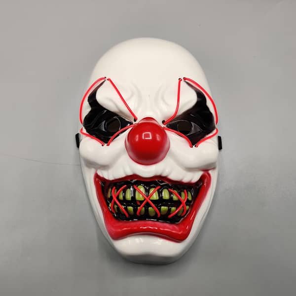 Universal Neon Halloween Mask, Led Purge Mask 3 Lighting Modes For Costplay 1 Pc(Red)