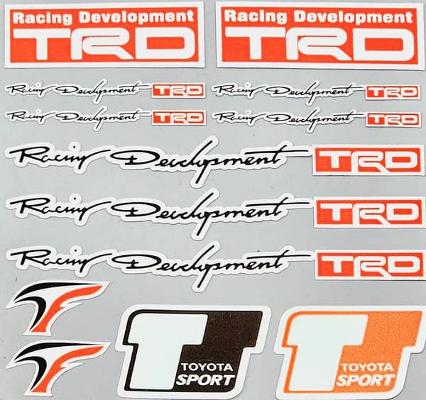 Custom Embossed Sticker Sheet for Cars and Bikes by Racing Development