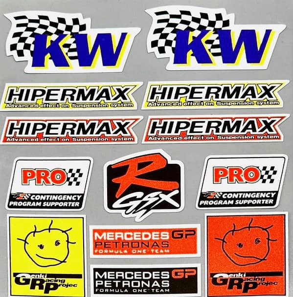 Custom Embossed Sticker Sheet for Cars and Bikes - KW Premium Quality