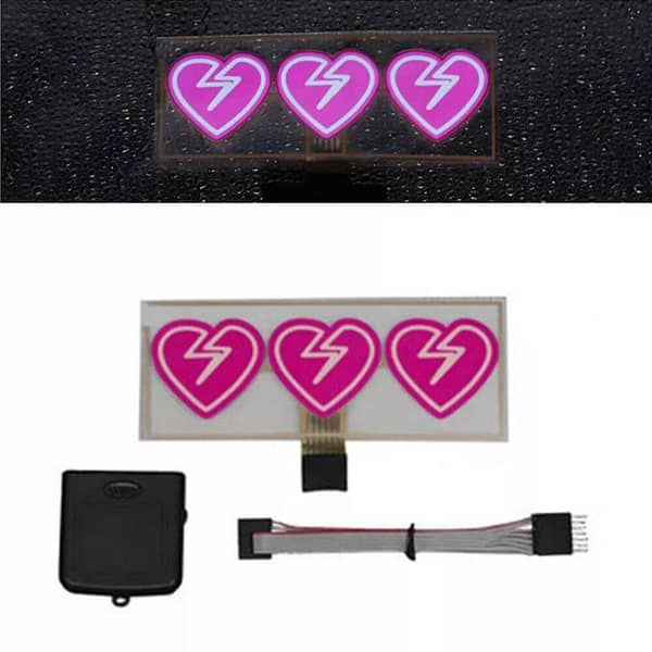 Broken Heart LED Car Window Sticker Windshield Electric Safety Decal Decoration Sticker Auto 1 Pc