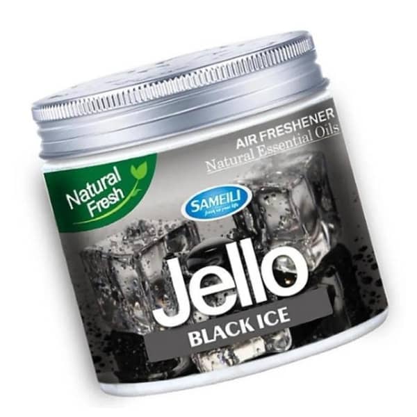 Jello Air Freshener Gel in Black Ice Flavor - Lasts Up to 60 Days