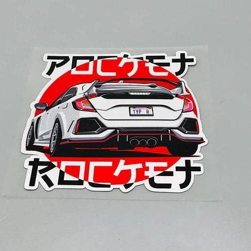 Premium Quality Custom Sticker Sheet For Car & Bike Embossed Style Civic Type R