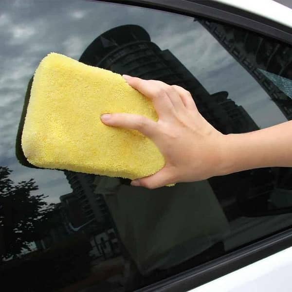 Microfiber Cloth And Mesh Fabric Car Washing Cleaning Sponge 1 Pc