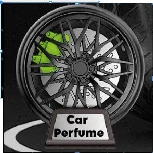 Universal Car Wheel AC Went Perfume Air Freshener 360° Rotating Car Perfume Solar Energy Fragrance Car 1 Pc(Green)