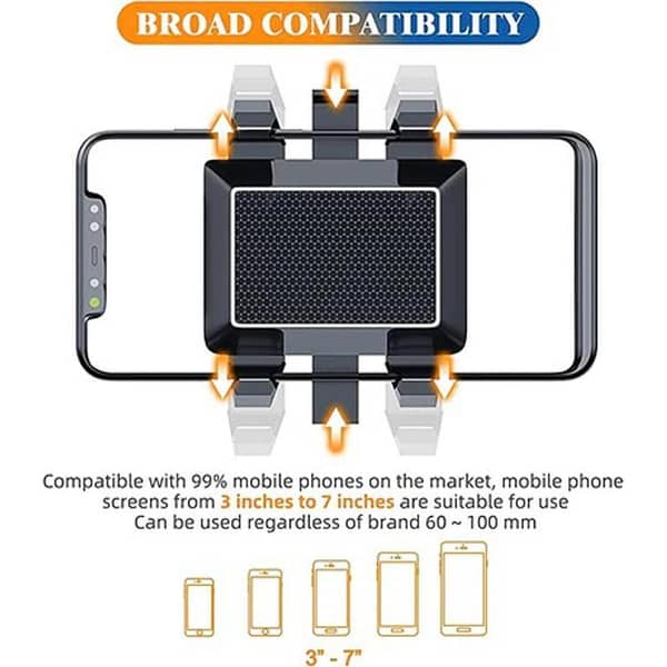 Universal Upgraded Car Phone Holder, Multifunctional Adjustable Rear View Mirror Car Mount for All Smartphones