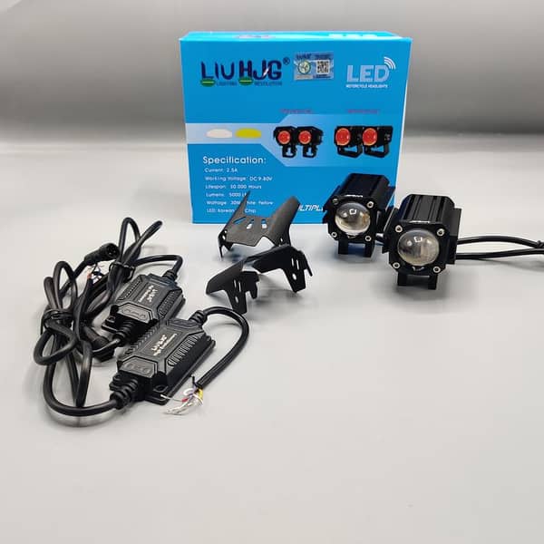 Universal Devil Eye Band Light With Dual Color Yellow/White Metal Body 2 Pc