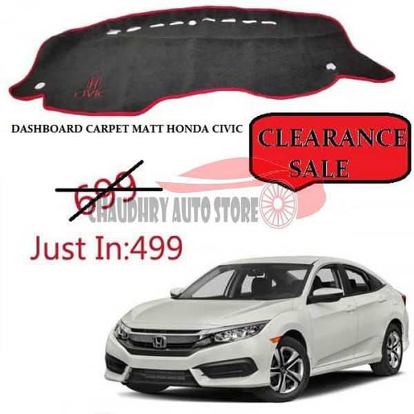 Honda Civic Dashboard Carpet Mat