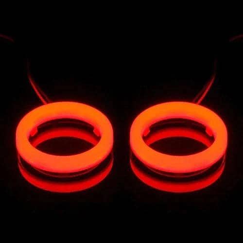 Universal Angel Eye Ring 70mm Red Color With Cotton Plastic Cover LED For Car Headlight 2 Pcs Set