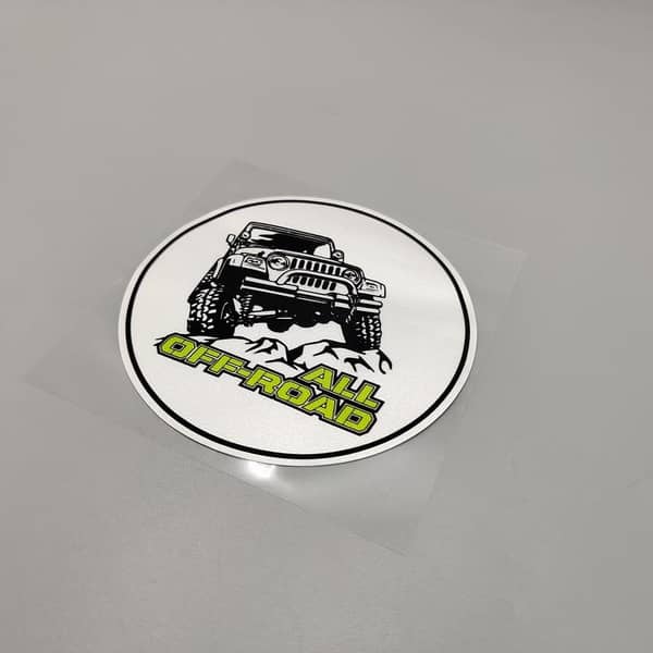 Premium Quality Custom Sticker Sheet For Car & Bike Embossed Style 4x4 All of Road