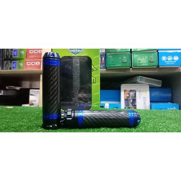 Universal Motorcycle Original Carbon Fiber Style Handle Grip Blue