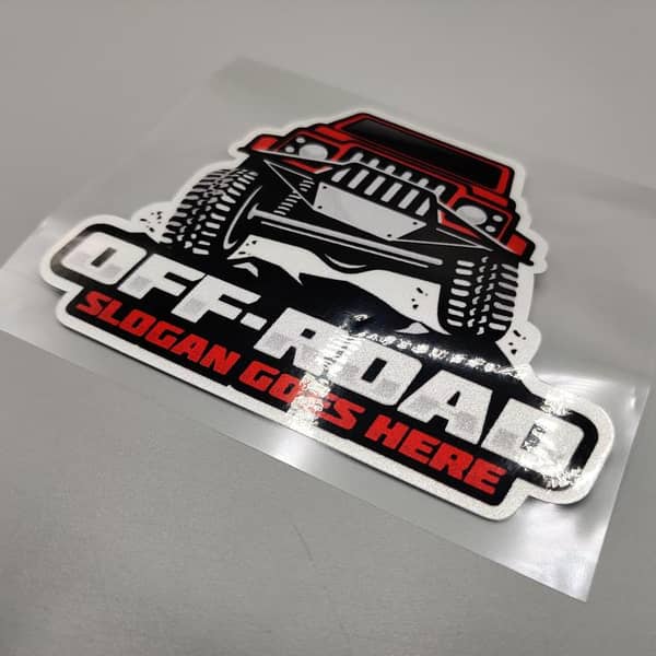 Premium Quality Custom Sticker Sheet For Car & Bike Embossed Style 4x4 JEEP